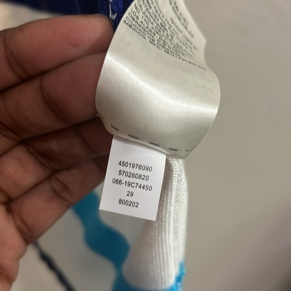 Chico’s ZENERGY Striped Cardigan Blue White 3/4 Sleeves Chico’s Size 2/Large - Picture 11 of 12